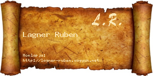 Lagner Ruben névjegykártya